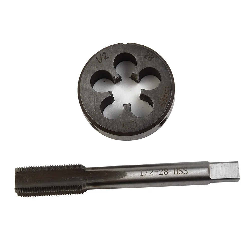 2 шт. Набор метчиков 1/2-28 1/2x28 TPI UNEF HSS Инструмент для правой резьбы Ручной метчик