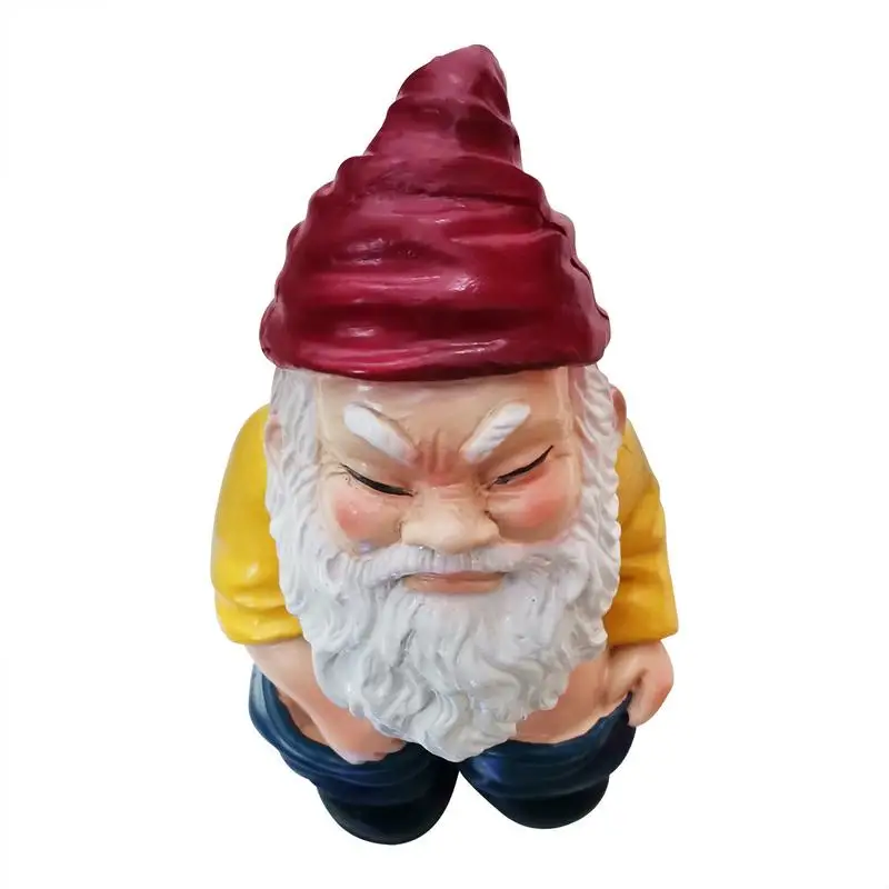 

Gnome Squatting Poop Naughty Poop Gnome Lawn Dwarf Figurines Sculptures Outdoor Patio Yard Decor Landscape Decorations Gifts