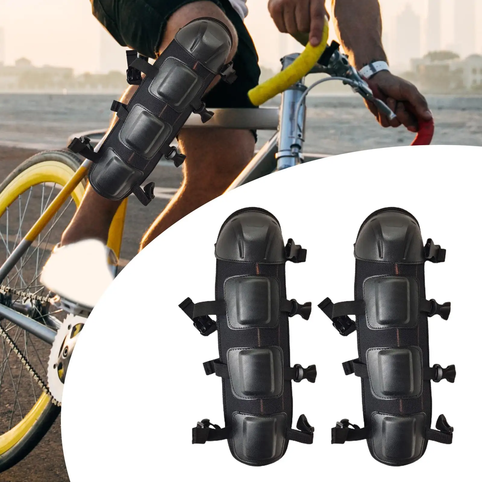Work Knee Pads Kneelet Protective Gear Heavy Duty Adjustable Shock Cushioning Motorcycle Bike Equipment for Supplies