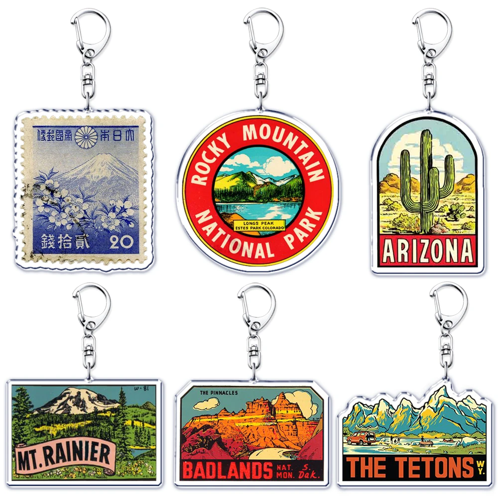 Винтажные ретро дорожные брелки 70-х 80-х годов для аксессуаров сумка ностальгия