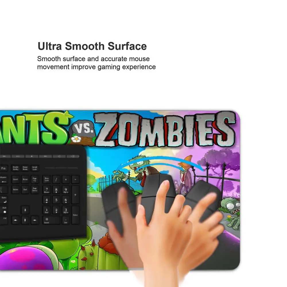 Фото Игровой коврик для мыши P-Plants-vs-Zombie Cartoon Mousepad Boy Pad из натурального каучука, настольный коврик для игр World Of Tanks CS GO Z №4