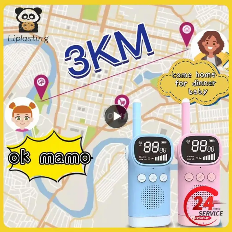 

Built-in Flashlight Mini Walkie-talkie Volume Adjusted Cartoon Kids Walkie Talkie Toys Birthday Gift Handheld Transceiver 0.5w