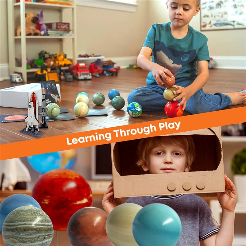 Мини-антистресс с солнечной системой 10 шт. планеты стандартные игрушки для детей