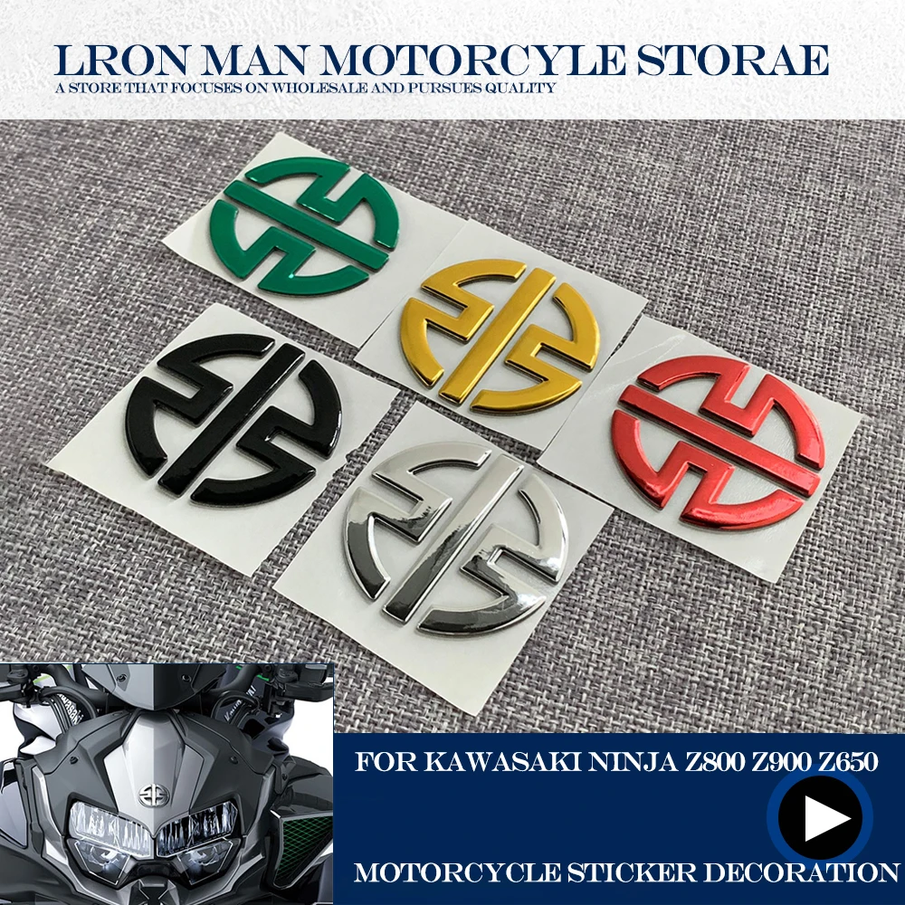 

3D Motorcycle Logo Stickers Emblem Badge Decals Tank Wheel for Kawasaki NINJA Z800 Z900 Z650 motorcycle sticker decoration