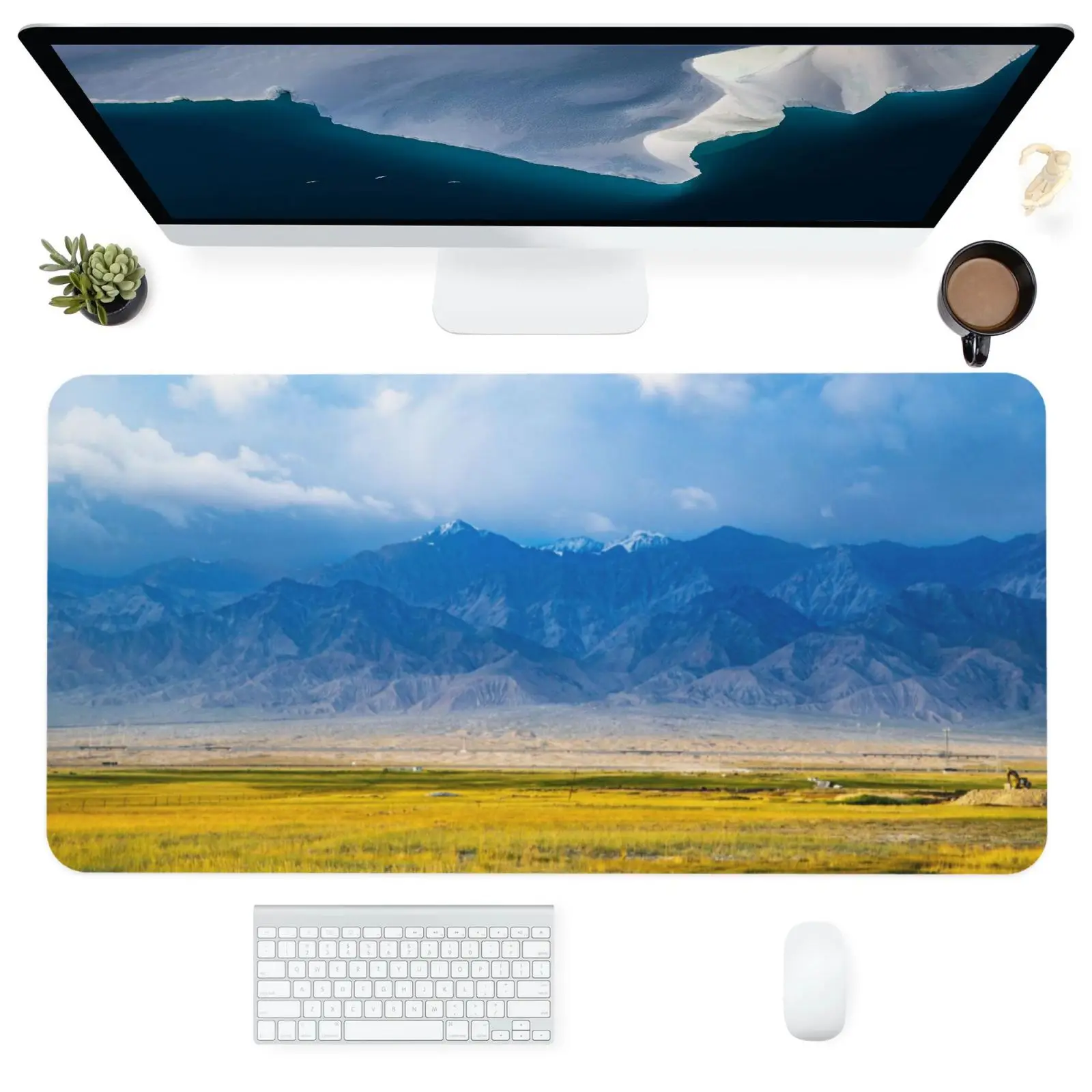 

Personalized Fabric Landscape Mouse Pad Office Carpet Desk Pad Mouse Mat Black Big Mousepad Rubber Mat for Computer Table