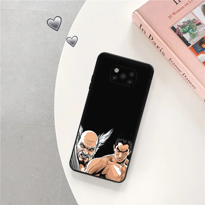 Black Matte Phone Case For Xiaomi Poco C61 M5 M5s X5 Pro 5G C51 C50 C40 X4 X3 F5 M4 M3 F3 GT Soft Game Fashion TEKKEN 7 Cover