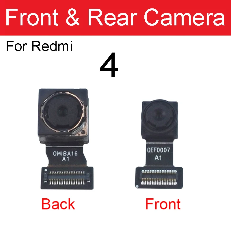 Фото Модуль передней и задней камеры для Xiaomi Redmi 4 4A 4X Pro, для Note 4X Pro, основная камера, гибкий кабель, запасная часть №1