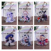 6cm anime azur lane figures hms unicorn acrylic keychain uss enterprise uss laffey character model kawaii bag pendant fans gifts