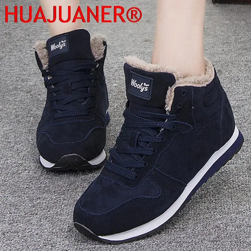 

Женские ботинки, повседневные ботильоны, зимняя обувь, женские теплые зимние кроссовки с мехом, черные ботинки для пар, женские ботинки 2022