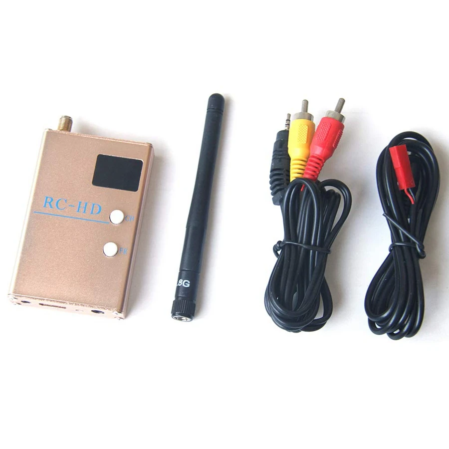 

FPV 5.8GHz 48 Channels RC-HD Video Receiver 1080P HDMI Output & A/V and Power Cables with 2DBi Antenna for FPV Racing Drone