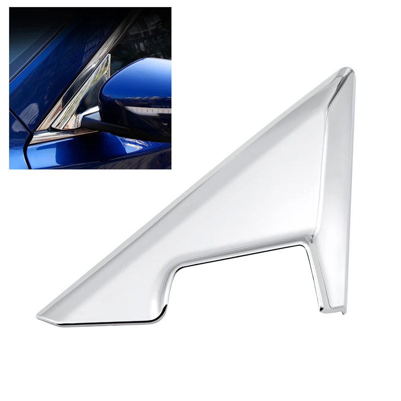 2pcs Car Side Mirror Door Window A-pillar Triangle Trim Frame Cover for Nissan X-trail Rogue T32 2014-2019 Auto Exterior Sticker |