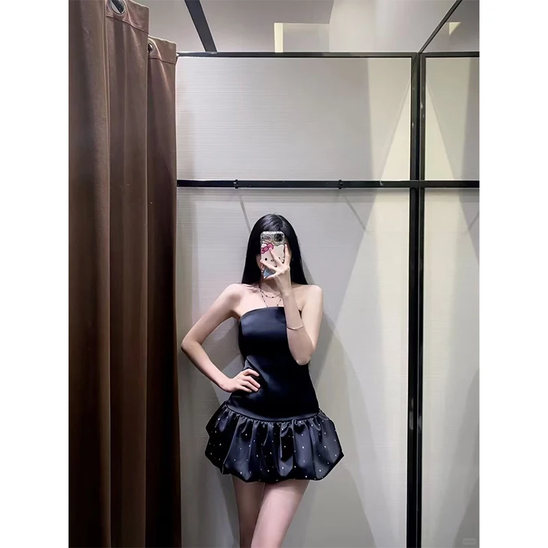 YENKYE атласное бальное платье со стразами для женщин элегантное вечернее