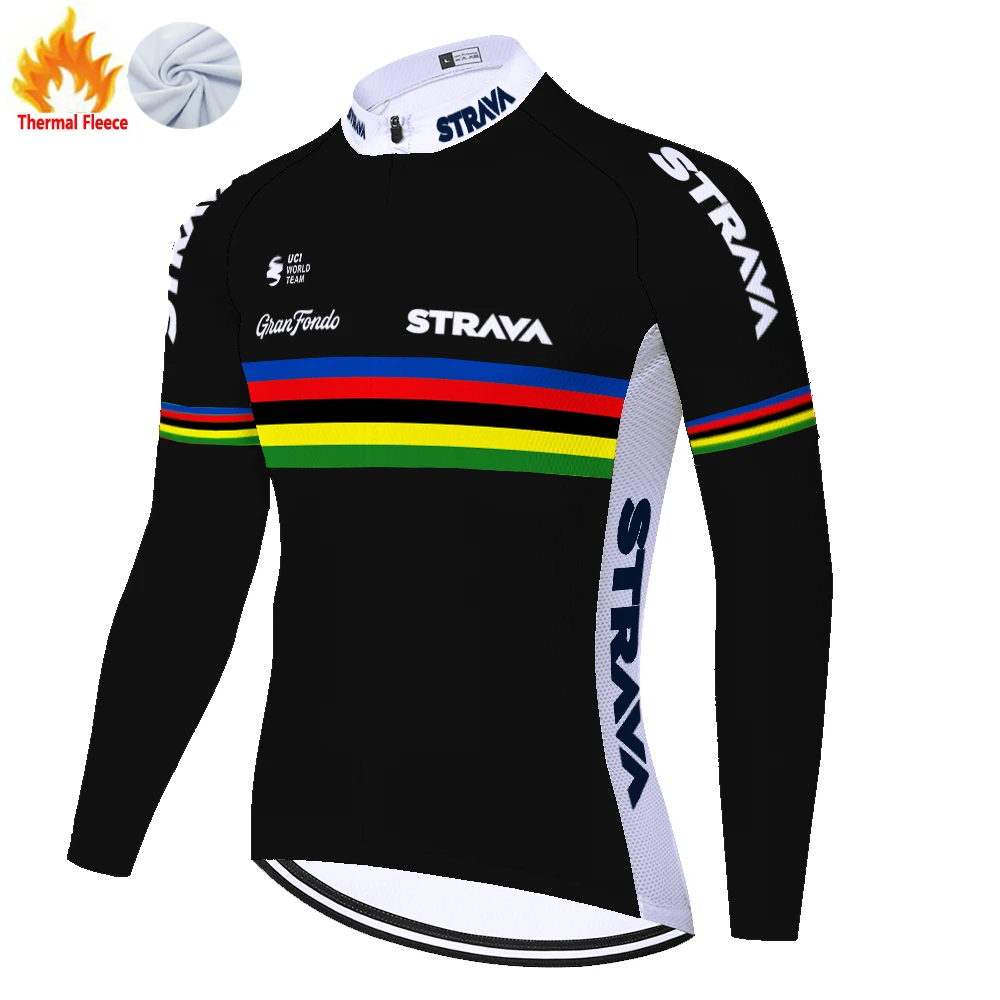 

Strava Winter Thermal Fleece Chaqueta Roupa Masculino Cycling Jersey Tricota Hombre Джерси Велосипедная Maillot Ciclismo 자전거의류