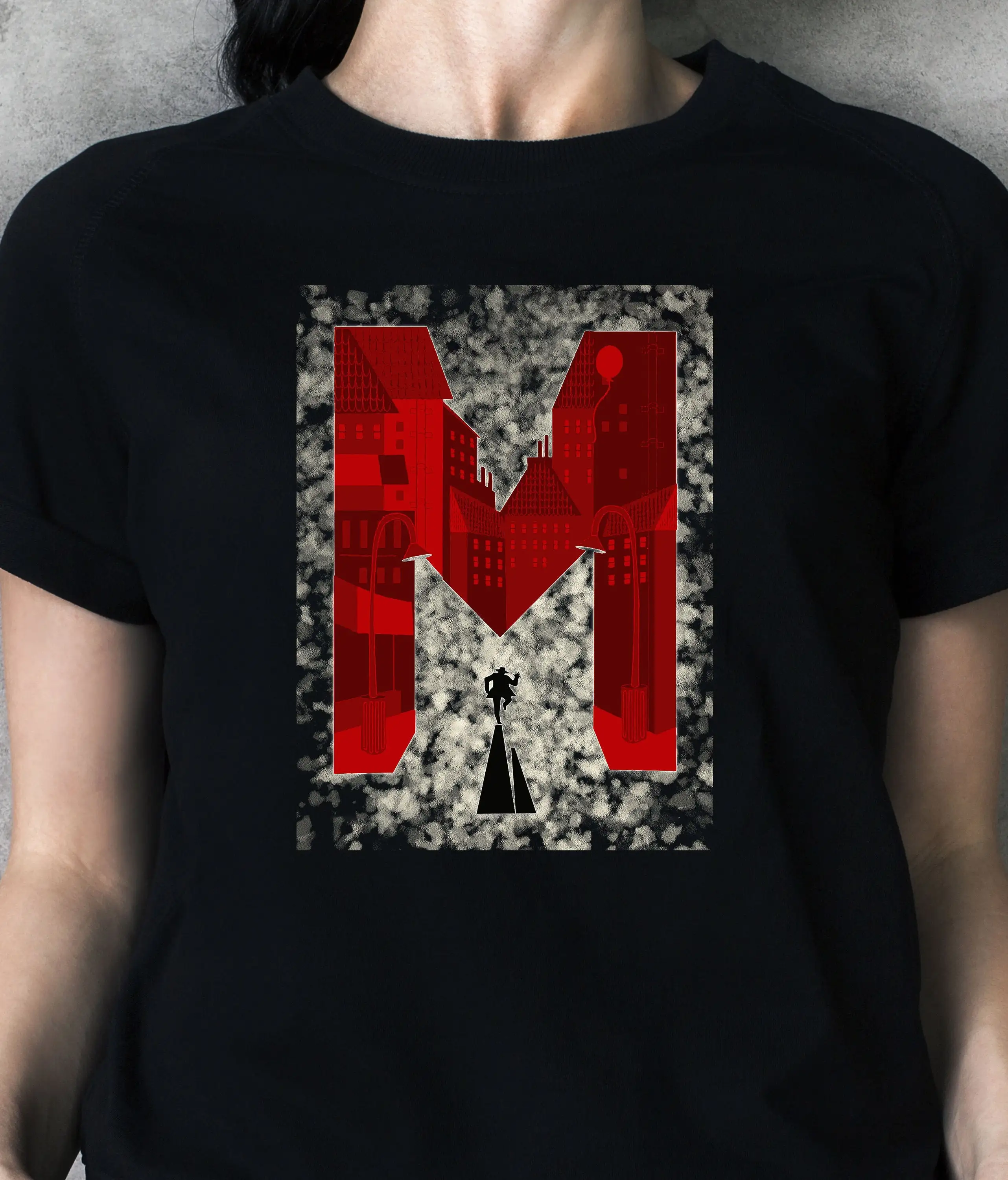 Футболка FRITZ LANG M Mystery Vintage Cinema Lovers Peter Ltore Monster of Düsseldorf Thriller Murder Oversized Top