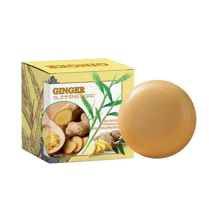 

Natural Ginger Handmade Bar Soap Lymphatic Detoxes Organic Plant Bath Soap Natural Handmade Moisturising Slimming Bar With