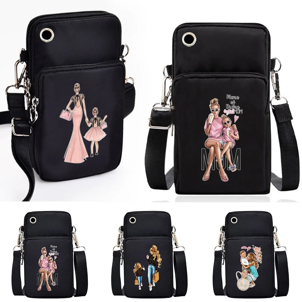 

Unisex Mobile Phone Bags for Huawei Xiaomi IPhone 7 6 6S 8 Plus Shoulder Satchels Women Purses Mom Series Waterproof ist Pack