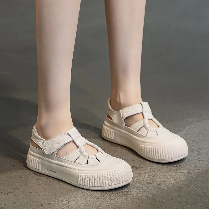 DRKANOL 2024 женские сандалии летние туфли с круглым носком ремешком сзади из