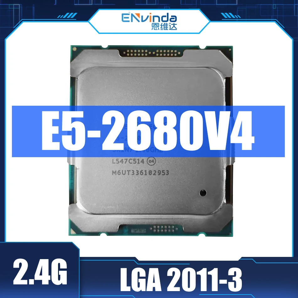 Processador intel xeon e5 2680 v4 cpu usado 14 núcleos 2.40ghz 35mb cache l3 120w sr2n7 lga 2011-3 suporte x99 placa-mãe E5-2680V4