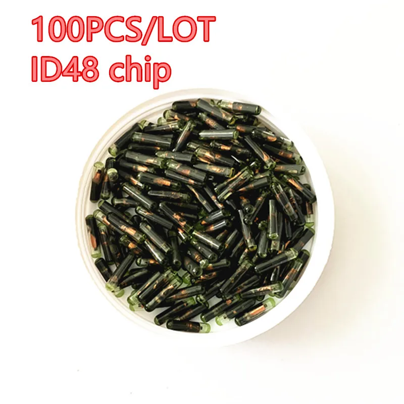 

100pcs after market ID48 transponder chip Blank ID-48 Transponder Chip Glass ID 48 Unlock Chip For VW Audi Honda car key