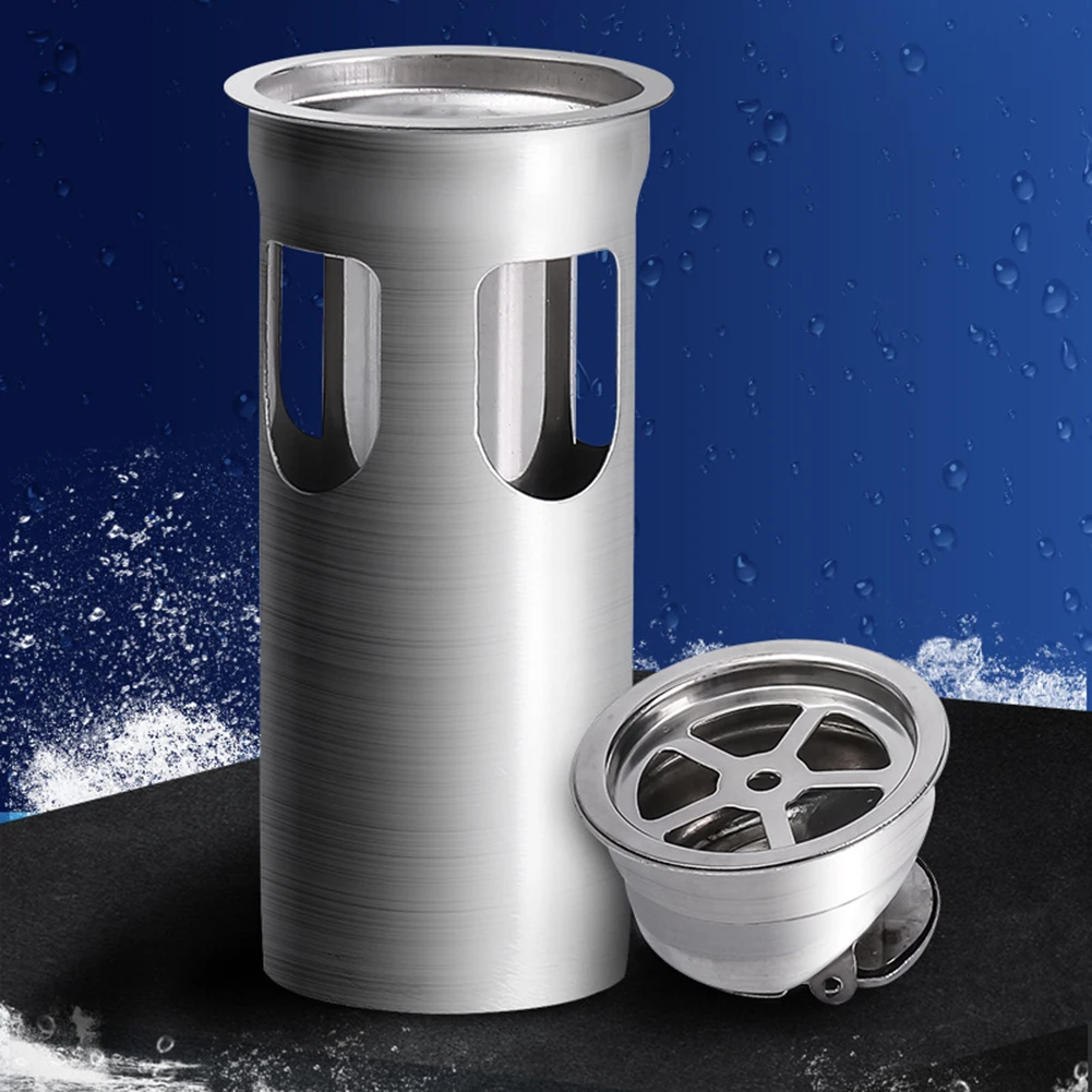 

2PCS Toilet Floor Drain Stainless Steel Gravity Flip Insect-Proof Anti-Odor Deodorant Anti-Blocking Floor Drain Core ForBathroom