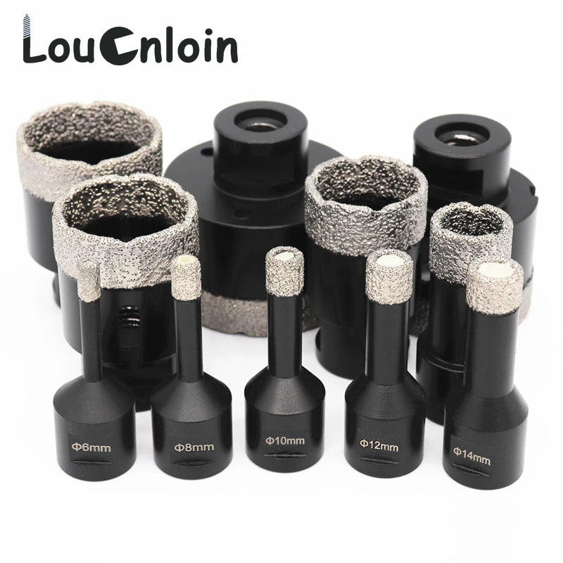 M14 Thread Dry Vacuum Brazed Diamond Drilling Core Bit Porcelain Tile Drill Bits Marble Stone Masonry Hole Saw For Angle Grinder