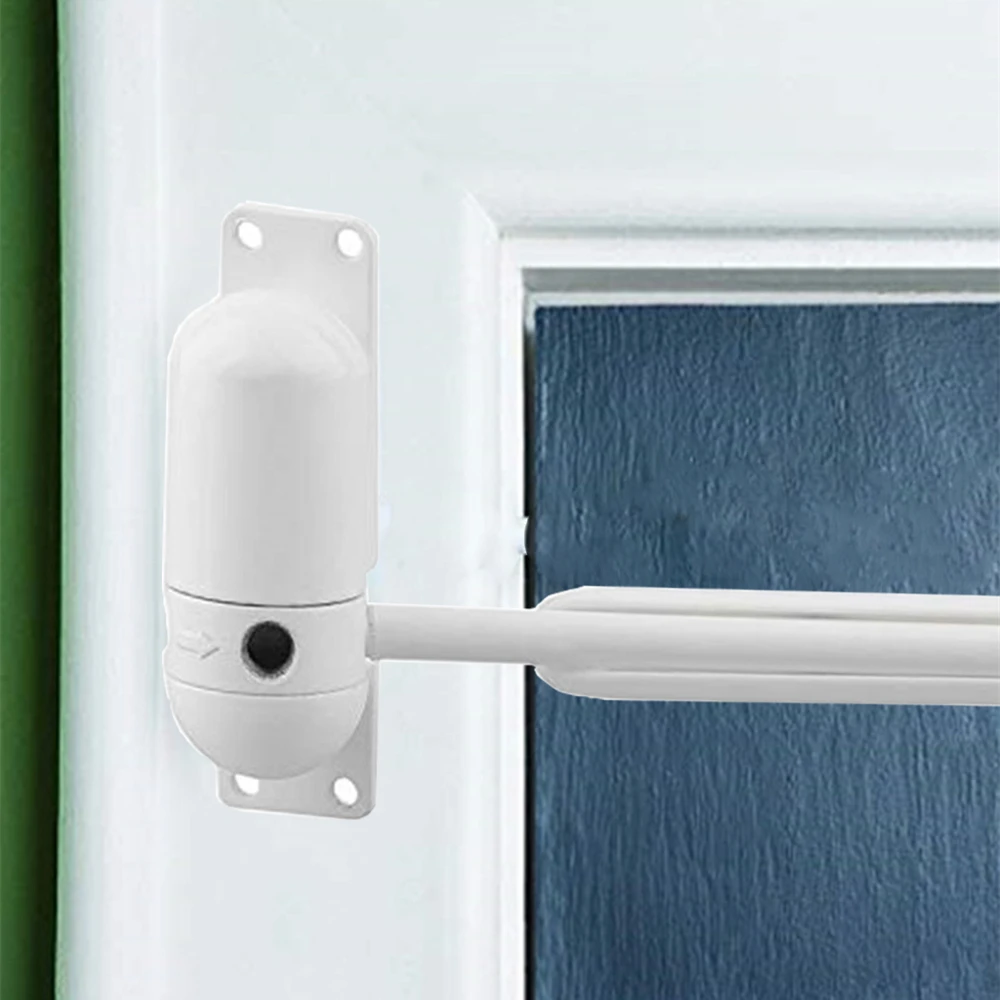White 10-60KG Zinc Alloy Mini Adjustable Surface Mounted Automatic Spring Door Closer Door Hardware