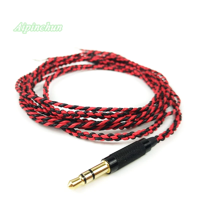 

3,5 мм 3-полюсный штекер типа «сделай сам» OCC провод сердечник ТПЭ кабель для наушников Замена для наушников красный и черный цвет