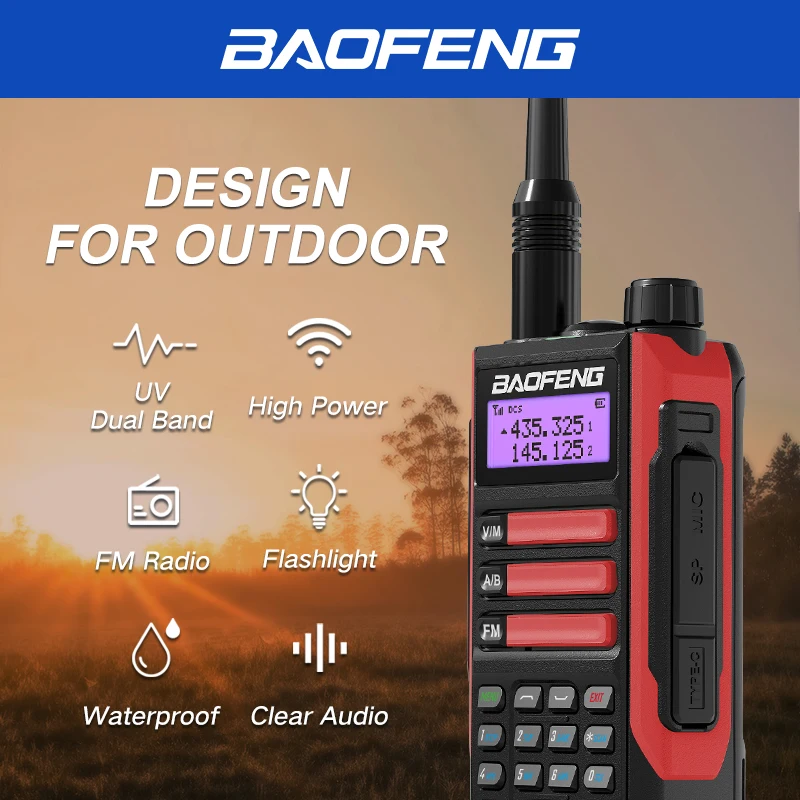 2022 BaoFeng UV-16 Plus Waterproof Walkie Talkie High Power 10w Portable Transceiver Long Range CB Ham Radio Uhf Vhf  2Way Radio