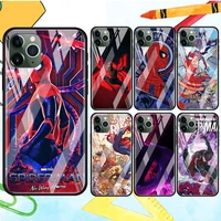 fashion marvel spiderman 3 for apple iphone 13 12 mini 11 xs pro max x xr 8 7 6 plus se 2020 tempered glass cover phone case