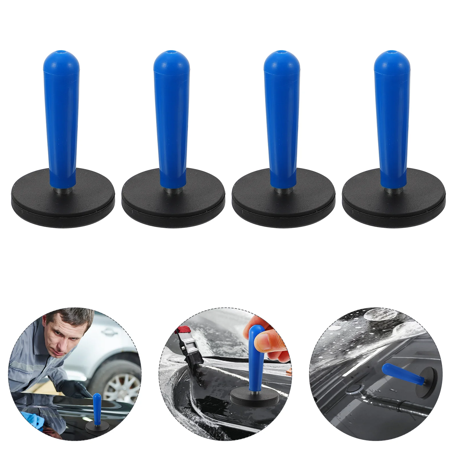 

8 Pcs Black Brackets Film Tool Wrapping Magnet Holder Vinyl Install The Sign Gripper NdFeB Car Door