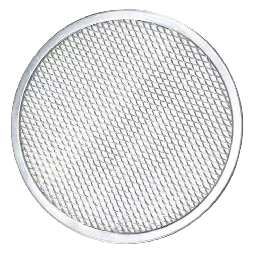 

Pizza Pan Baking Tray Oven Round Platekitchen Bakeware Nonstick Screen Sticky Non Mesh Crisper Cookware Aluminum Metal Wire Rack