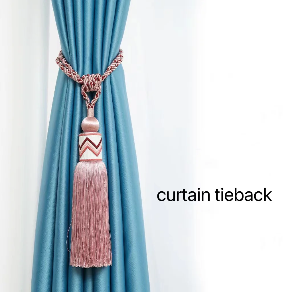 

2Pcs Curtain Tieback Hanging Ball Curtain Hook Bandage Lashing Lobbing Strap Tassel Tieback Buckle Home Decoration