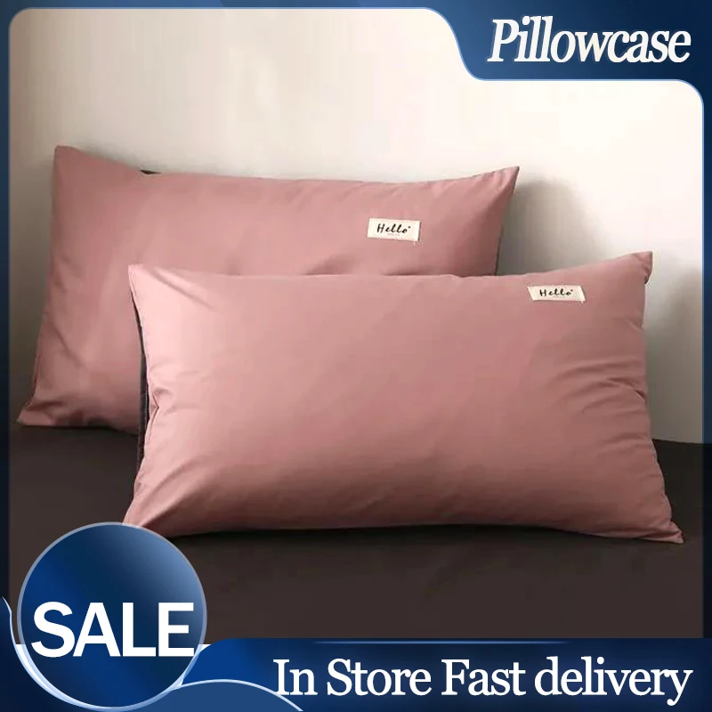 

NEW Pillowcase Comfortable Skin Friendly Pillow Cases Bedding 100% Polyester Pillow Cover Grey Khaki Pink Blue Navy Blue 48x74cm