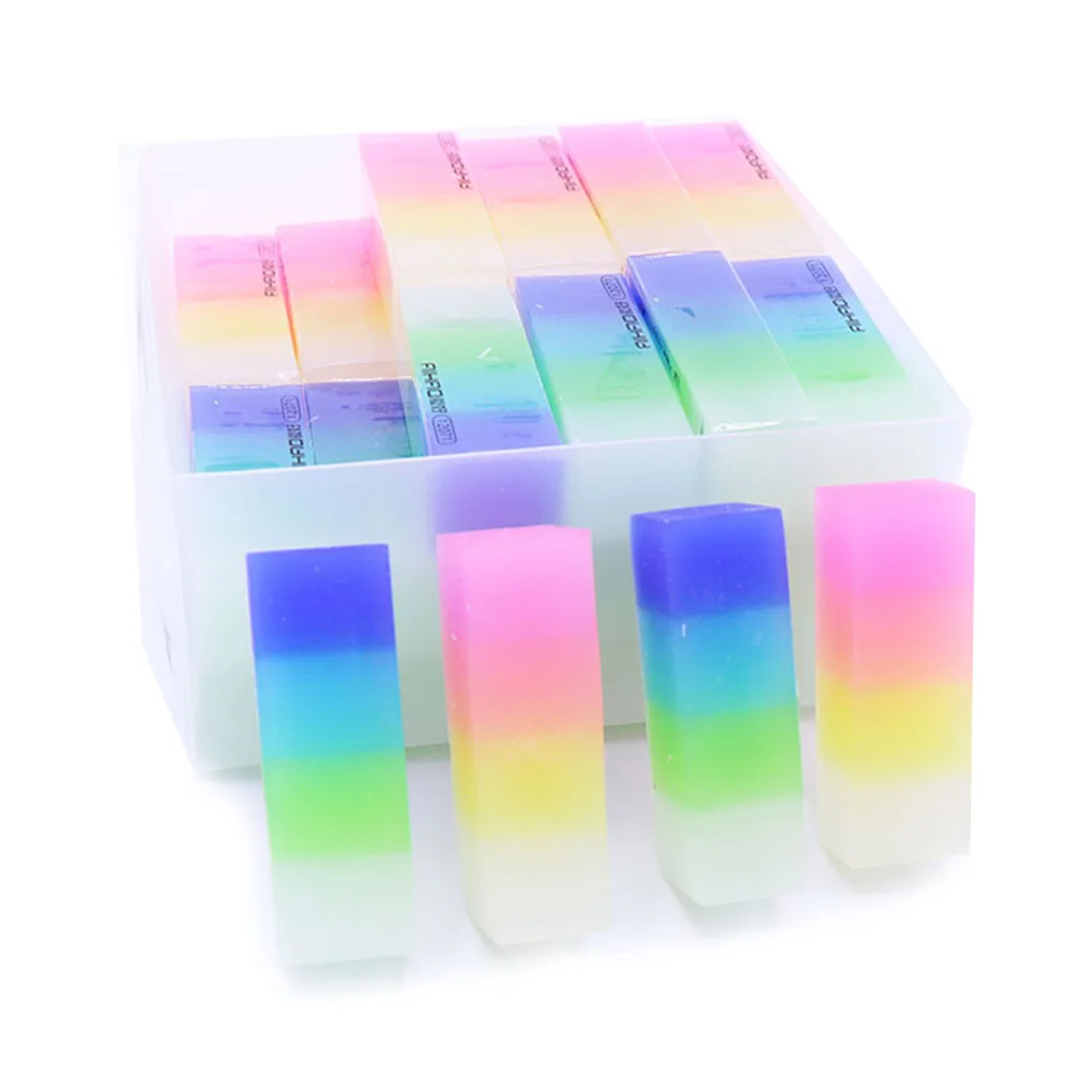 

Ластики радужные желеобразные карамельные цвета школьные канцелярские принадлежности полупрозрачный карандаш для экзамена для письма ис...