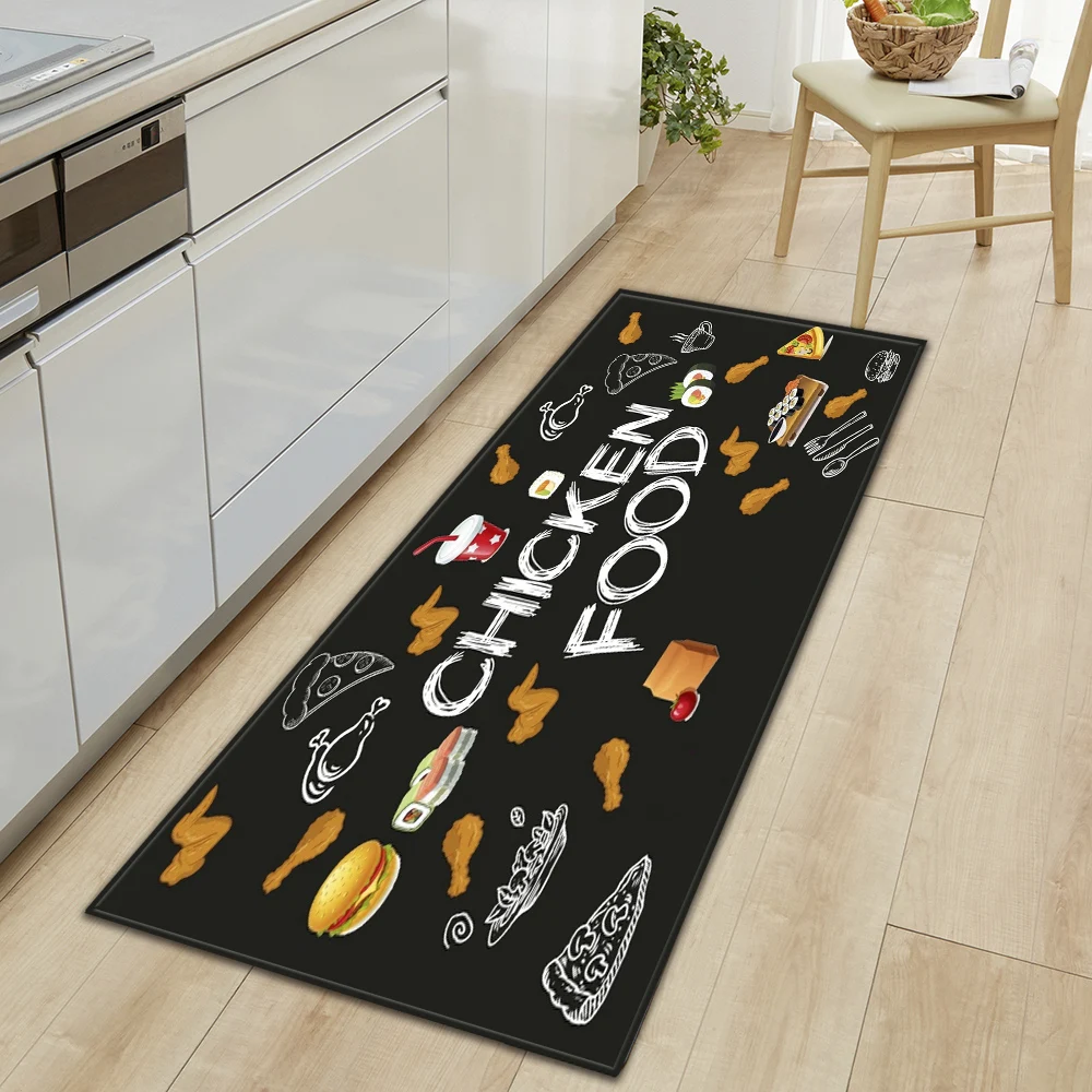 

Home Decoration Food Kitchen Floor Mat Entrance Door Mat Living Room Bedroom Carpet Entrance Bathroom Door Non-slip Floor Mat
