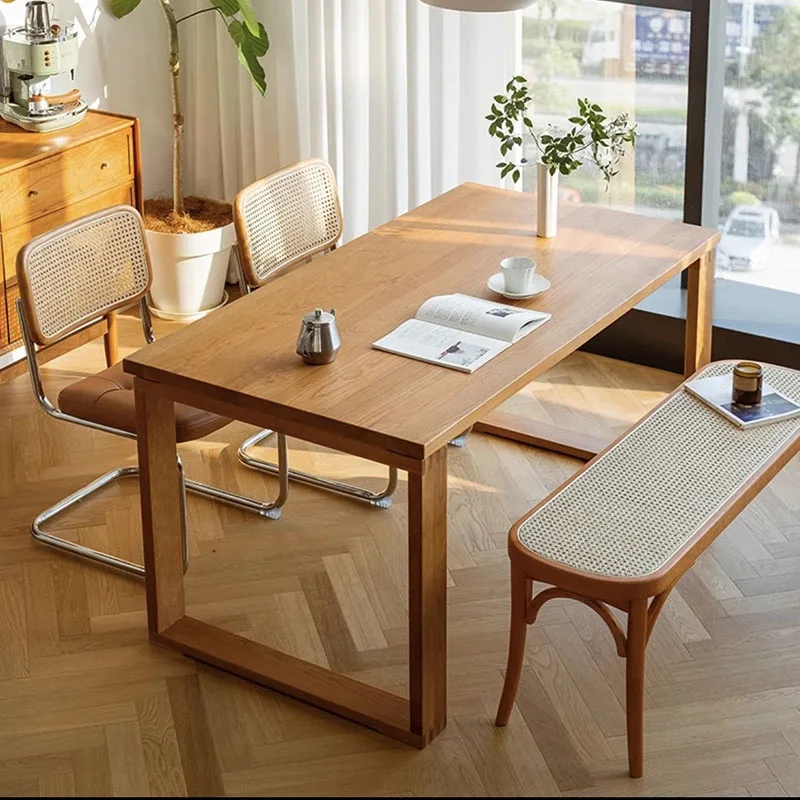 

Waterproof Wooden Dining Table Rectangle Design Legs Japanese Dining Table Minimalist Living Mesas De Jantar Kitchen Furniture