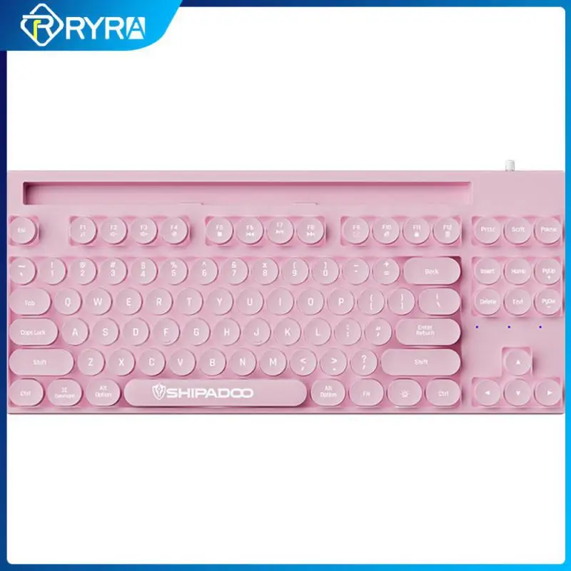

RYRA Mechanical Wired Keyboard Mini Luminous Keyboard Gaming 87keys With RGB LED Light For Windows Desktop Laptop Gaming