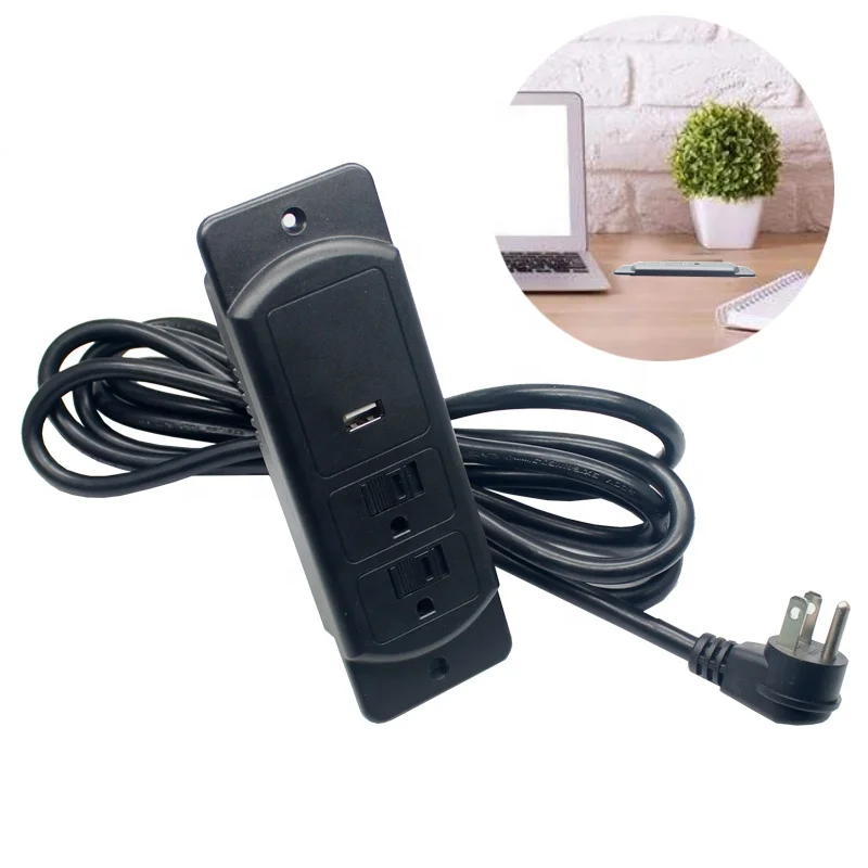 

（1 Pack）2OUTLET CHILD SAFETY LOCKS RECESSED MOUNTED USB SOFA CHARGER SOCKET WITH 2 USB PORTS