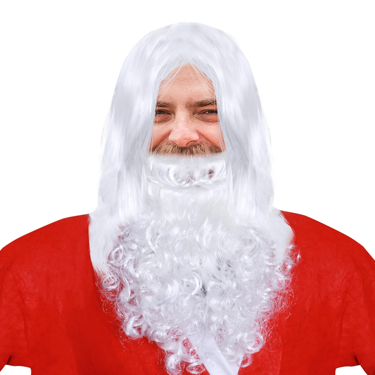 

Santa Beard and Set Christmas Costume Santa Claus Beard and Set Outfit Accessories for Christmas Party Festival