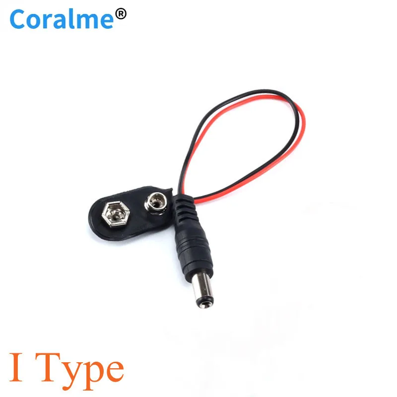 

1pc 9V DC Battery Power Cable Plug Clip Barrel Jack Connector for Arduino DIY I type