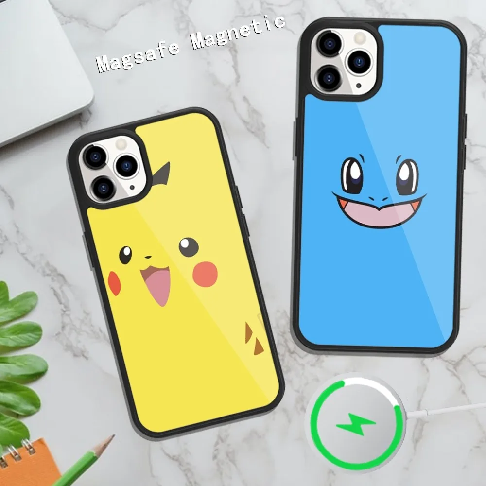 Милый мультяшный чехол для телефона iPhone Magsafe Magnetic 15 14 13 12 11 Plus Pro Max с беспроводной