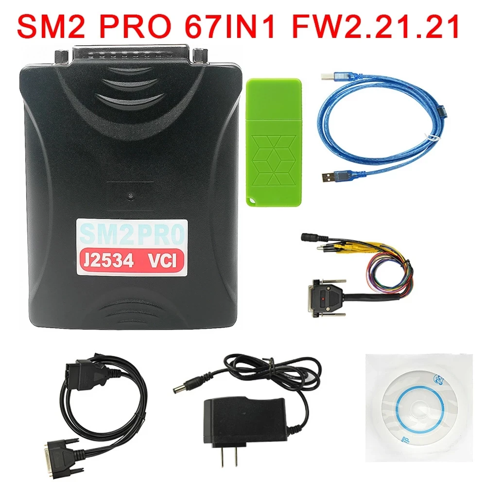 

ECU Programmer Read Write ECU Tool SM2 Pro J2534 VCI Support Checksum and Pinout Diagram 67IN1 Update Version of Flash Bench OBD