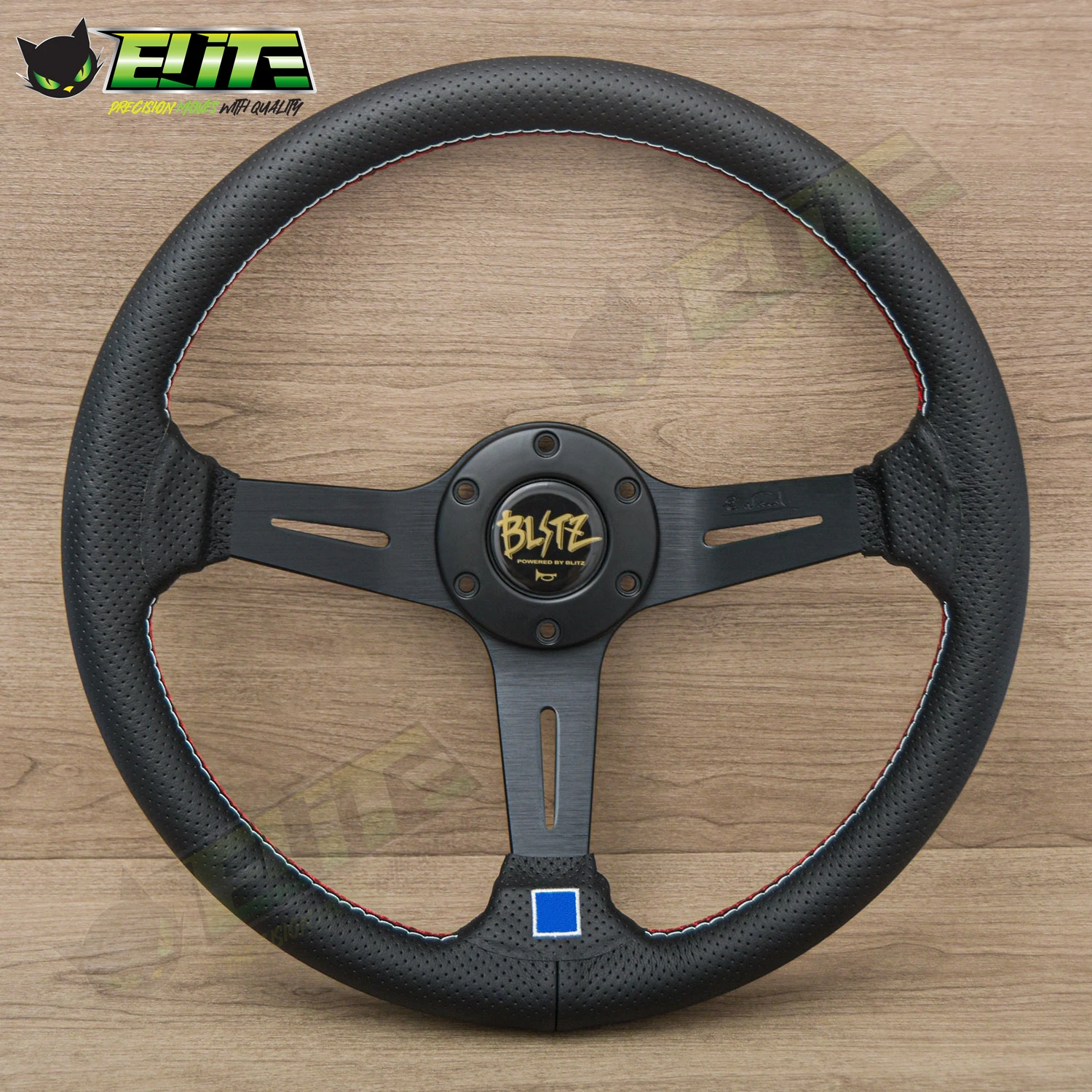 Черный кожаный руль JDM ND 350 мм для гонок спортивный игровой