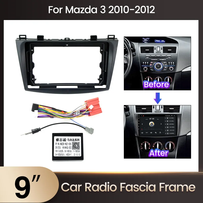 

Автомобильная магнитола TomoStrong 2din, 9 дюймов, для Mazda 3 2010-2012, рамка приборной панели, установка DVD, gps, Android, мультимедийный плеер