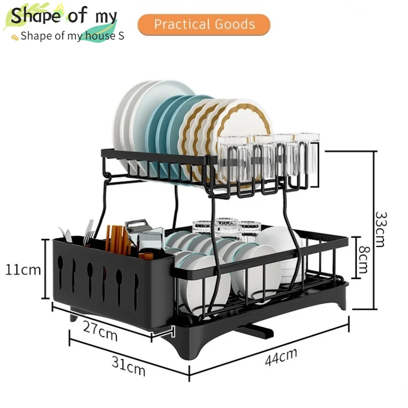

Luxury Dish Rack Drain Rack Wrought Iron Dish Rack Kitchen Racks For Bowls, Chopsticks And Dishes Storage Supplies Organizer