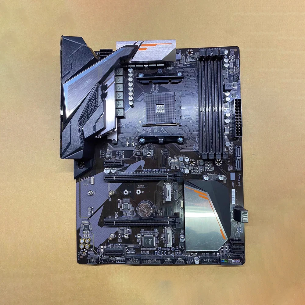 Материнская плата компьютера B450 AORUS ELITE с поддержкой Ryzen 5 5600 5600G R7 5700X3D CPU 4xDDR4 128 ГБ