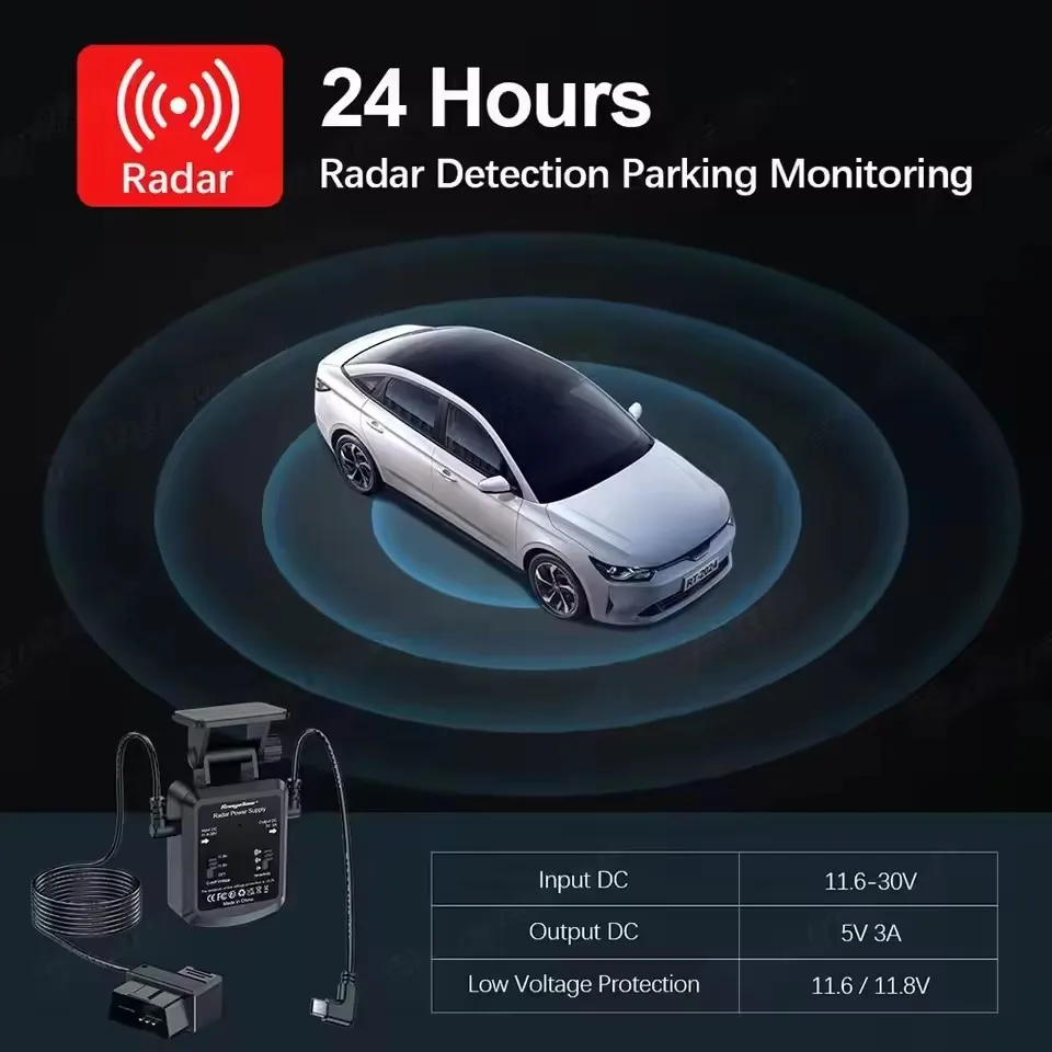 Для AZDOME M550 Max/M550 Pro/M300S/M580/M660 видеорегистратор OBD комплект жестких проводов кабель