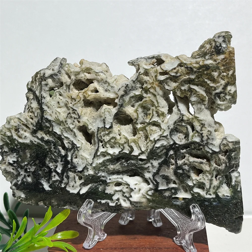 Кристалл Натуральный Мох Агат Плита Друзы Камень Кварц Драгоценный Исцеление