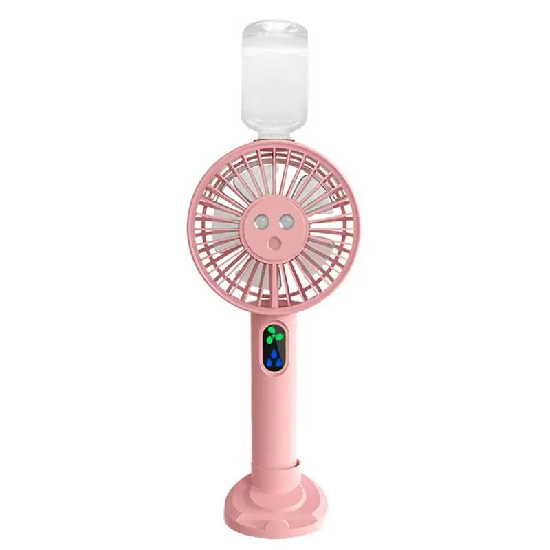 

Personal Fan Small Spray Fan Rechargeable Fan Hand Held Cooling Fans Phone Holder For Indoor Outdoor 3 Wind Speed Adjustable