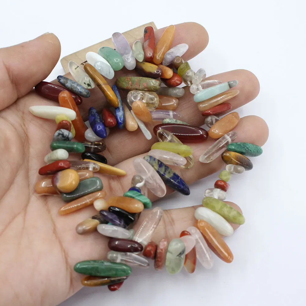 APDGG 5 Strands Natural Mix Color Gemstone Top-drilled Freeform Fancy Loose Beads 15.5